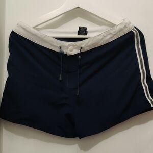 Xhilaration Navy and Cream Swim Shorts
